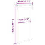 ZNTS Balcony Side Awning 85x250 cm Cream 48407