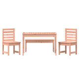 4 Piece Garden Dining Set Solid Wood Douglas 3154706