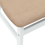 Dining Chairs 2 pcs White 42 x 47.5 x 81 cm Solid Rubber Wood 42020436