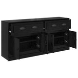 Sideboards 2 pcs Black Oak 70 x 35.5 x 67.5 cm Engineered Wood 3402661