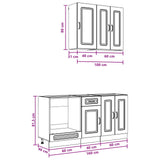 Kitchen Unit KALMAR 5 pcs Black Engineered Wood 3438236