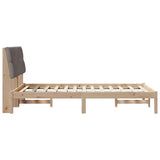 Bed Frame with Upholstered Headboard Brown 120 x 190 cm 878837
