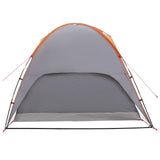 Camping Tent with Rainfly Water-resistant Dome Grey and Orange 42028527