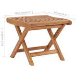 Folding Footrest 46.5x49x41.5 cm Solid Teak Wood 48981