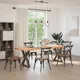 Dining Table Legs 2 pcs Natural Steel 80x cm Steel 4012731