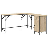 Desk Sonoma Oak 141x141x75 cm Engineered Wood 837598