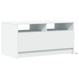 Coffee Table with LED Lights White Engineered Wood 851991