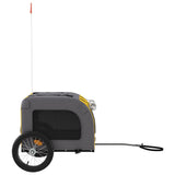 Pet Bike Trailer Yellow and Grey Oxford Fabric and Iron 93833