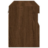 TV Wall Cabinet with LED Lights Brown Oak 60x30x40 cm 837195