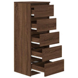 Sideboard with Drawers Brown Oak 37.5x35x99 cm Engineered Wood 861766