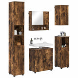 Bathroom Furniture Set 5 pcs Smoked Oak 61 x 35 x 64 cm 3392988