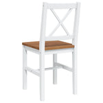 5 Piece Dining Set Brown and White 240884