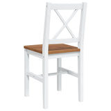 5 Piece Dining Set Brown and White 240884