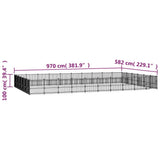 Outdoor Dog Kennel Steel 56.45 m 3124647