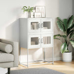 ZNTS Highboard White 68x39x107 cm Steel 853349