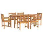 ZNTS 7 Piece Garden Dining Set Solid Wood Acacia 3206278