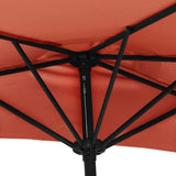 Balcony Parasol Terracotta Polyester, Aluminium, Steel 312499