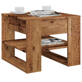 Coffee Table Old Wood 55.5x55x45 cm Engineered Wood 856818