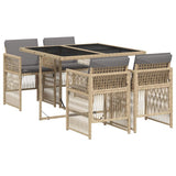 Garden Dining Set Mix Beige and Black 3210900