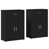 Sideboards 2 pcs Black 60x30x84 cm Engineered Wood 3276596
