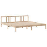 Bookcase Bed without Mattress 180x200cm Super King Solid Wood Pine 3322321