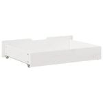 ZNTS Under-Bed Drawers 2 pcs White 80x55x17 cm Solid Wood Pine 850930