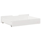 ZNTS Under-Bed Drawers 2 pcs White 80x55x17 cm Solid Wood Pine 850930