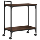 Kitchen Trolley Brown Oak 60.5x31x72.5 cm Engineered Wood 842370