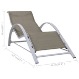 Sunlounger Taupe Textilene, Aluminium, Steel Medium Ergonomic 310537