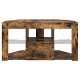 Corner LED TV Cabinet 100 x 40 x 50 cm Smoked Oak 889800