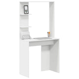 Desk with Shelf White 78.5 x 37 x 154.5 cm Engineered Wood 869338