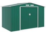 7 x 4ft Metal Garden Shed, Outdoor Storage Tool House with Ventilation Slots, Foundation Kit and T3398P313534