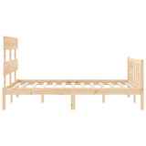 Bed Frame without Mattress Small Double Solid Wood Pine 3193241