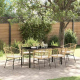 Garden Dining Set 7 pcs Brown Poly Rattan 3380915