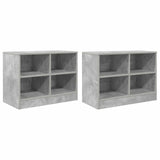 Bed Cabinet 2 pcs Concrete Grey 66 x 33 x 48 cm Engineered Wood 893726
