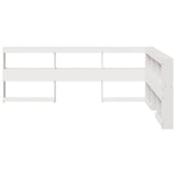 Bookcase Headboard L-Shaped White 160 cm Solid Wood Pine 859260