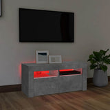 TV Cabinet with LED Lights Concrete Grey 90x35x40 cm 804323