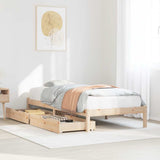 Bed Frame without Mattress 75x190 cm Small Single Solid Wood Pine 3301420