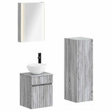 Bathroom Furniture Set 4 pcs Grey Sonoma 3407476