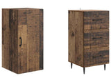 Cabinet Set 2 pcs Old Wood 33 x 34.5 x 90 cm Engineered Wood 3416653