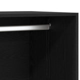 Wardrobe with Shelf Black Oak 100 x 50 x 200 cm Engineered Wood 3329299