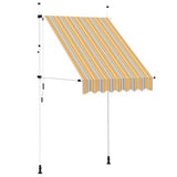 43225 Manual Retractable Awning 150 cm Yellow and Blue Stripes