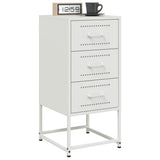 Bedside Cabinet White 36x39x78 cm Steel 846588