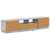 5 Piece LED TV Cabinet Concrete Grey Engineered Wood 3416842