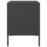 ZNTS Bedside Cabinets 2 pcs Black 36x39x50.5 cm Steel 843055