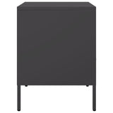 ZNTS Bedside Cabinets 2 pcs Black 36x39x50.5 cm Steel 843055