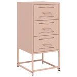 ZNTS Bedside Cabinets 2 pcs Pink 36x39x78 cm Steel 846581