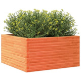 Garden Planter Wax Brown 90x90x46 cm Solid Wood Pine 3282426