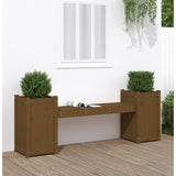 Planter Bench Honey Brown 180x36x63 cm Solid Wood Pine 825166