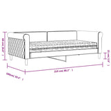Daybed with Mattress Blue Dark Grey 90x190 cm Velvet 3197860